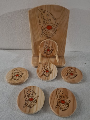 Sotto bicchieri legno - sotto,