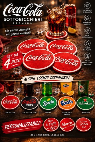 Set sottobicchieri coca cola - set,