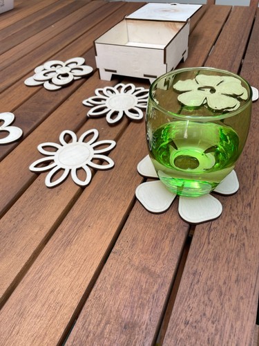 Sottobicchieri legno con - legno,